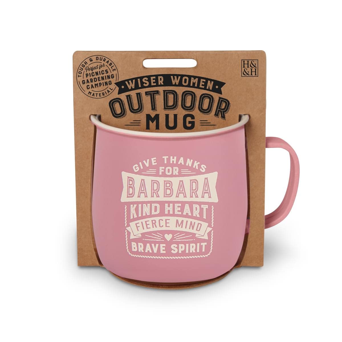 History & Heraldry Personalised Outdoor Mug (Barbara)