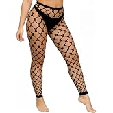LuxeWinds Womens High Waist Tights, Fishnet Stockings for Women, Black, Black Thigh High Pantyhose, One Size Fit All