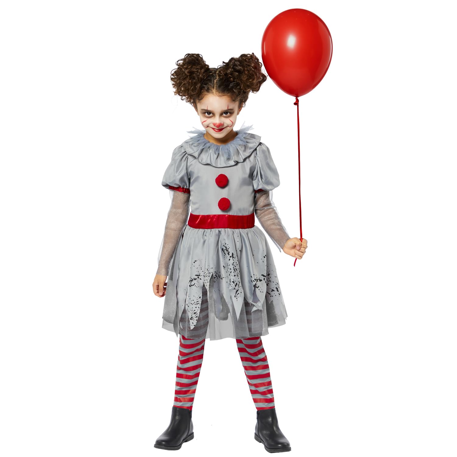 Amscan 9914925 Childs Bad Clown Fancy Dress Halloween Costume Circus Horror Scary Girls Kids (12-14 Years)