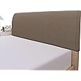 Easy-Going Stretch Bed Headboard Cover,Small Square Jacquard Headboard Slipcover, Dustproof Bed Head Cover for Bedroom (Full,Camel)