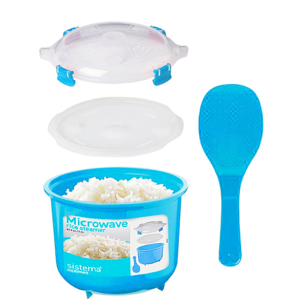 Sistema Microwave Cookware Rice Steamer Set with Lids Large Microwave