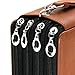 YOUSHARES PU Leather Handy Multi-layer Large Zipper Bag with Handle Strap