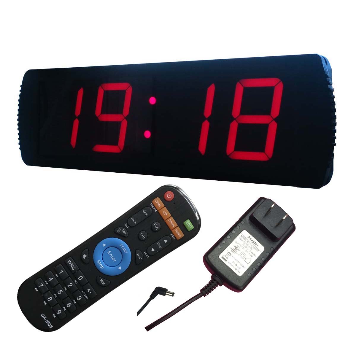 Countdown Clock, Digital Wall Clock with Remote - Ledgital Wall Mount Countdown / up Timer in Minutes Seconds - Five Levels Brightness Dimmable, Indoor USE ONLY