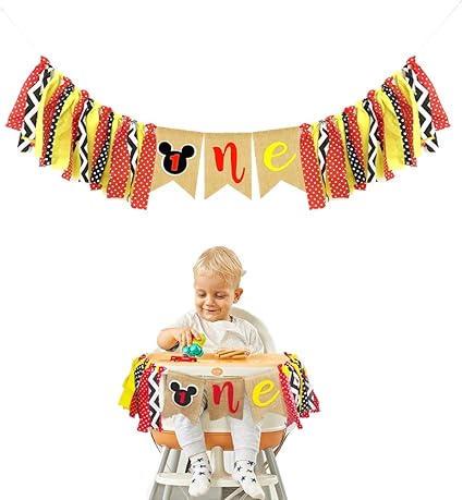Amazon Com Mickey Mouse Kids First Birthday Highchair Banner