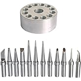 ShineNow ET Tips for Weller WE1010NA WES51 WESD51 PES51 WEP70 Soldering Tips 12pcs Pack with a Metal Tip Holder