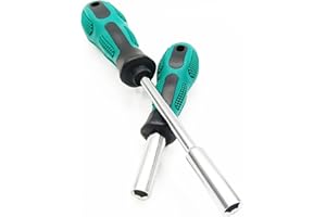 2 Pieces 1/4 inch Bit Driver Handle, 6.35mm Bit Driver Magnetic Screwdriver Bit Holder,190mm and 110mm Long Hex Bit Holder Ex