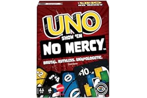 Mattel Games UNO Show ‘em No Mercy Card Game for Kids, Adults & Family Parties & Travel with Extra Cards, Special Rules & Tou