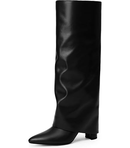 Amazon.com | ATAX Women's Pointed Toe Knee High Fashion High Heel