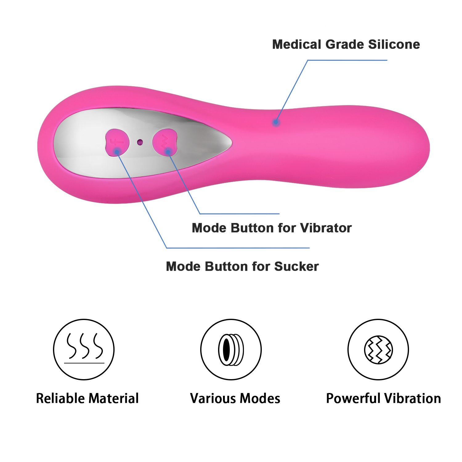 Adoric Body Wand Massager Cordless-Mini Massage wand-Multi-Speed Super Quiet-Waterproof Powerful Personal Wand Massager for Sport Recovery