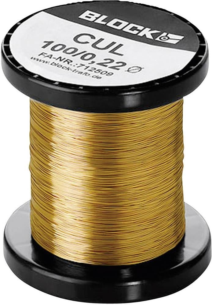 Block Copper Wire, Lacquered Copper Wire, 100/0.50, Diameter 0.50 mm
