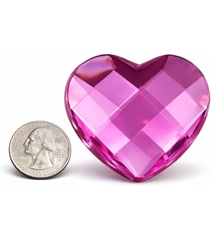 60mm Crystal Clear H102 Large Self Adhesive Heart Acrylic Flat Back Stick On Rhinestone For Cosplay Costume Props Embelishments Plastic Gems Decor Sticker Jewels 1PC