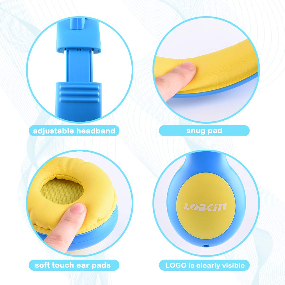 Cat Ears Headphones, LOBKIN Kids Headsets Cat Ear Headband Earphone On Ear for Children,Girls,Adult,Foldable Headphone with Glowing Light, Compatible with phone,Samsung, Kindle Fire, iPad Tablets