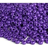 Sahoottie Purple Pony Beads 1000Pcs 9mm Pony Beads Bulk Purple Beads for Friendship Bracelets Kandi Beads Hair Beads for Braids Beads for Crafts