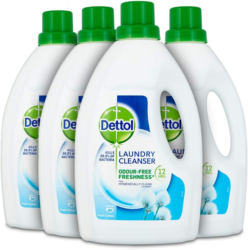Dettol Antibacterial Laundry Cleanser Additive, Fresh Cotton, Multipack