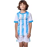 HANLIDA Kids Soccer Jersey- Fan Version Short Sleeve Shirt for Game Day,Training Uniform for Boy and Girls