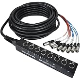 Seismic Audio SADROP-8x50 8 Channel Drop Snake Cable, 50-Feet Pro Audio Sub Snake