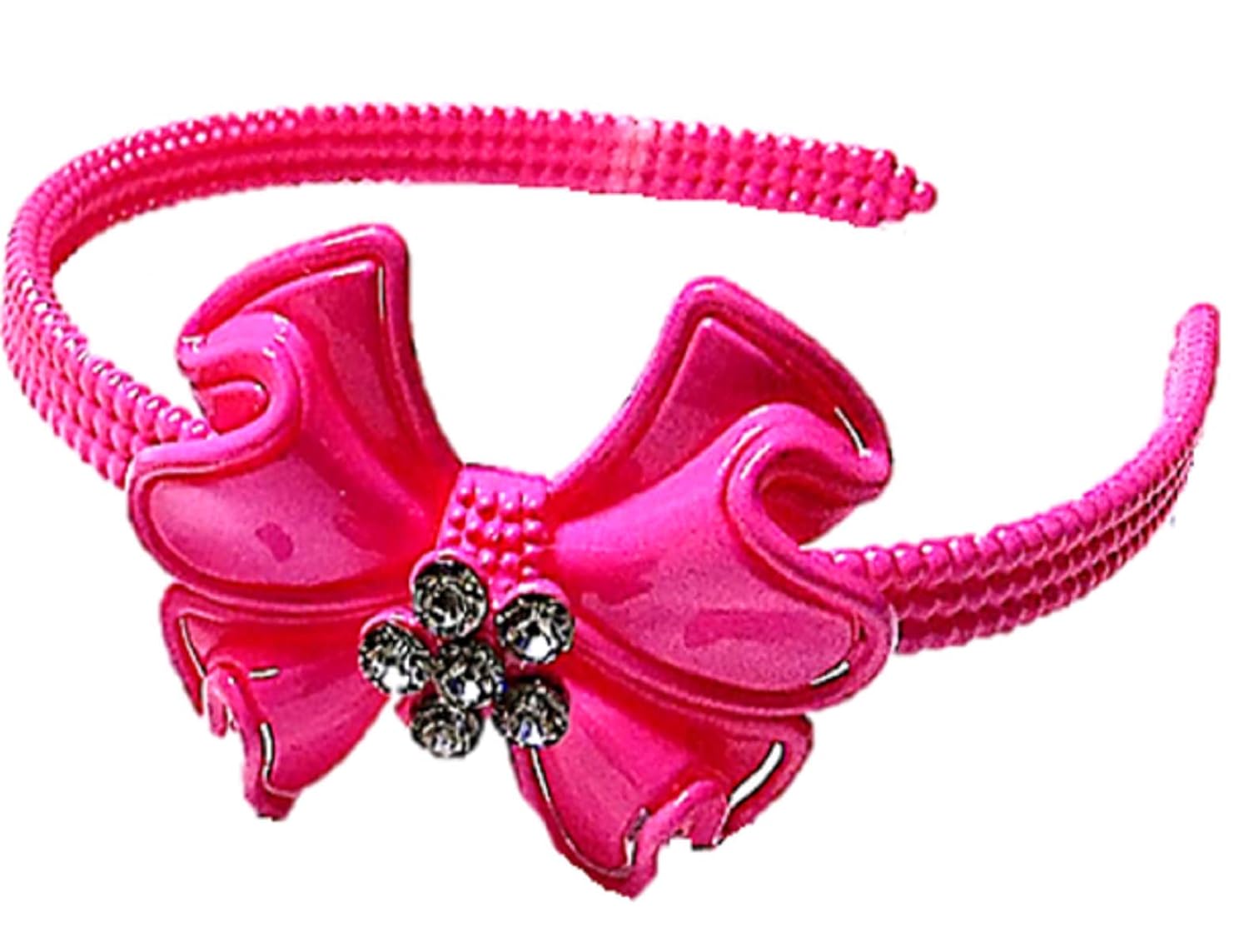 Proplady Partywear Stylish Rhinestone Stud Bow Hair Band Head Band