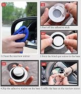 Spurtar Blind Spot Mirrors 2 Pack Round 50mm 360° Adjustable view 9