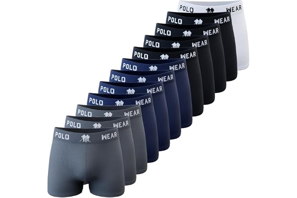 Kit 12 Cuecas Masculinas Boxer Microfibra Adulto Box Sem Costura Polo Wear Sortido