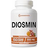 Immortal Herbs Pure Diosmin 1000mg Complex Formula, 150 Capsules, Citrus Bioflavonoids Rich Fruit Extract, 100% Vegetarian, Non-GMO & Gluten Free Diosmin Supplement