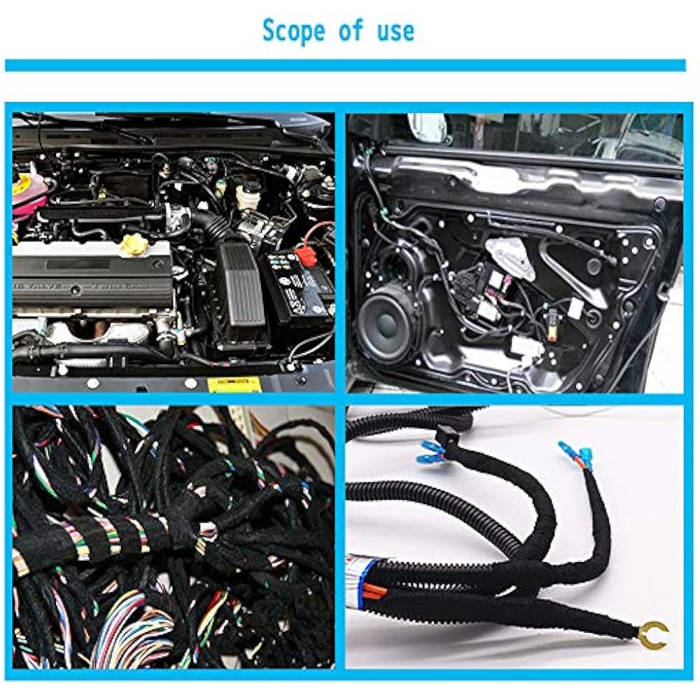 (2 Rolls) Wire Harness Automotive Cloth Tape, High Temp Wrapping