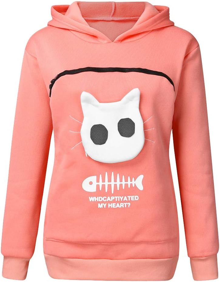 Pet Cat Dog Kangaroo Pouch Hoodies Pullover Sweater Pocket Hoodie Cat Dog Holder Carrier Sweatshirt