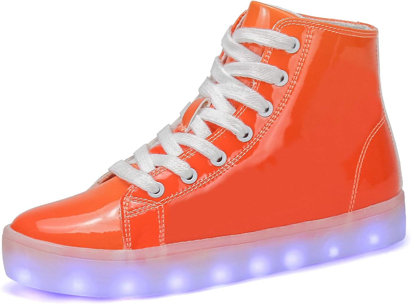 Voovix Kids LED Light up Shoes USB Charging Flashing High-top Sneakers for Boys Girls Child Unisex