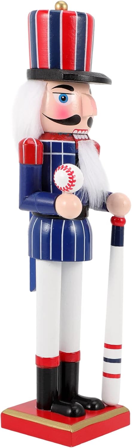 Nutcrackers - Gatuida Nutcracker Christmas Decor, 15 Inch Christmas Baseball Player Nutcracker Baseball Player Christmas Decorations Doll Ornament for Festival Party Outdoor Xmas Gifts