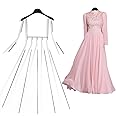 Adjustable Mannequin Dress Form, Metal Frame Coat Mannequin Hangers with Adjustable Waist and Arms, Fashionable Dress Form for Hoodie, Coat, Jacket, Sweater, Dress, Tops (Female) A10