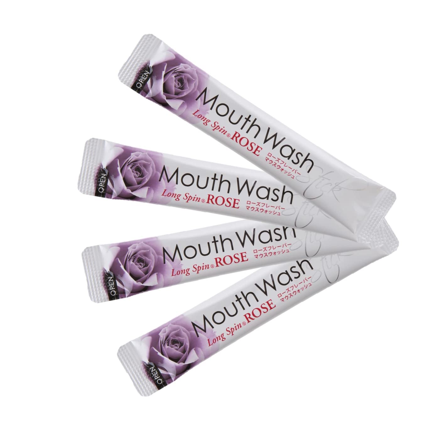 オキナ マウスウォッシュ ロングスピン スティック 10mL 1箱＜100本入＞ 携帯 個包装【日本製】 (ロゼ)商品画像