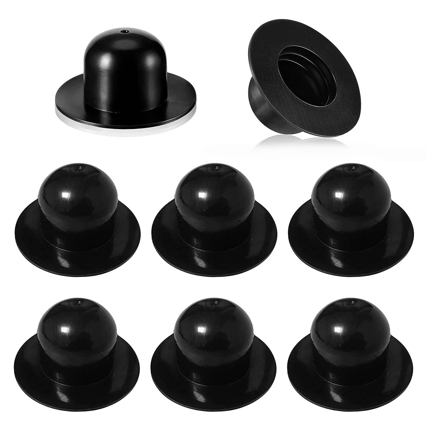 SUBTAVIK 6 Pieces Pool Plug Stopper, Replacement Pool Wall Plugs Swimming Pool Filter Pump Strainer Hole Plug Stopper Compatible with Intex and Bestway (Black, Short)