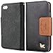 Hilda Phone case for iPhone 6,iPhone 6s,[Upgraded-Opened Volume and Power Button Ports,no Break Issues],Wallet Case,PU Leather Case,Credit Card Holder,Flip Cover Skin[Black]