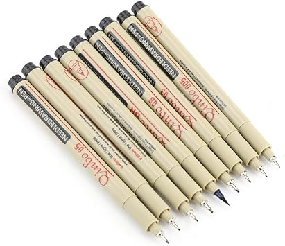 Plumas De Dibujo De Tinta Plumas De Dibujo Boceto De Dibujo Pigment Line Art Maker Plumas Plumas De Tinta Consejos Plumas De Artesania 9 Suits Pvc Amazon Com Mx Oficina Y Papeleraa