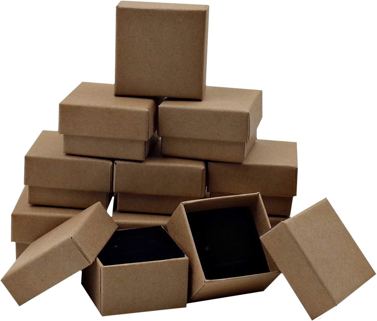 Amazon.co.jp： ZERONOWA ギフトボックス ラッピングボックス 紙箱 クラフト紙 アクセサリー ジュエリー (5×5×3