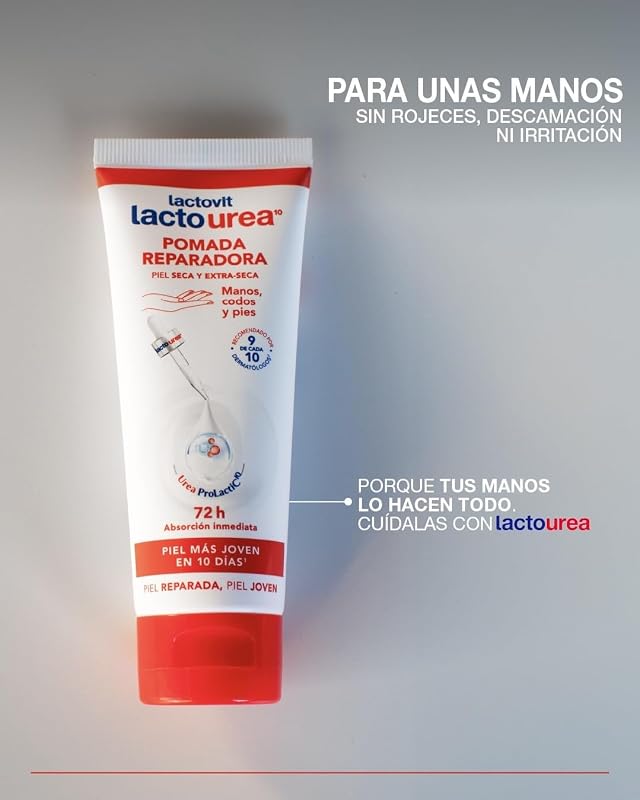 - Unguento riparatore mani Lactourea 75 ml – Idratazione e Riparazione Intensiva 72h – Con Urea ProLactic10 – Calma e Ringiovanisce Pelle Secca ed Extra Secca – Risultati in 10 Giorni