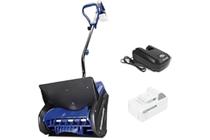 Snow Joe 24V Cordless Electric Shovel Kit w/ 5Ah Battery & Charger, 13″ Clearing Width, 400W Motor – Portable, Lightweight, Heavy-Duty Ice Removal for Deck, Patio, Driveway & Sidewalk, 24V-SS13-XR