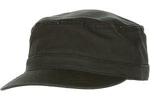 Chef Works Unisex Adult Military Cap Chefs Clothing, Black, One Size US