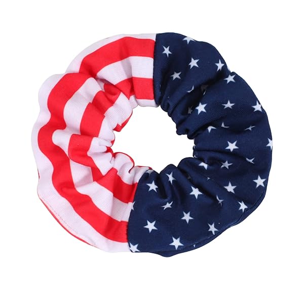 9PCS USA AMERICAN FLAG HAIR SCRUNCHIES FOR WOMEN GIRLS INDEPENDENCE DAY PATRIOTIC RED WHITE BLUE HAIR TIES FOURTH OF JULY FESTIVAL PONYTAIL HOLDER HAIR ACCESSORIES ELASTIC HAIR BAND