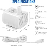 flintronic Submersible 3W Water Pump 200L/H USB Quiet for Aquarium view 2