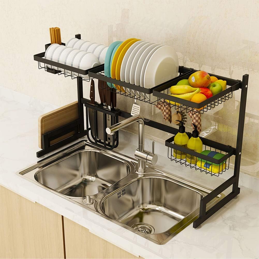 FHKBB Geschirrtrockner über Spüle, Edelstahl-Abflussregal mit