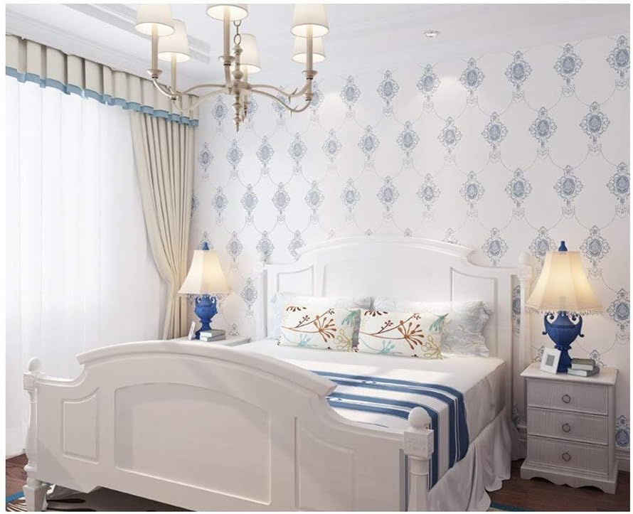 0.53x3m (20.7inx9.84ft) Fondo De Pantalla De Impresión Azul Textura