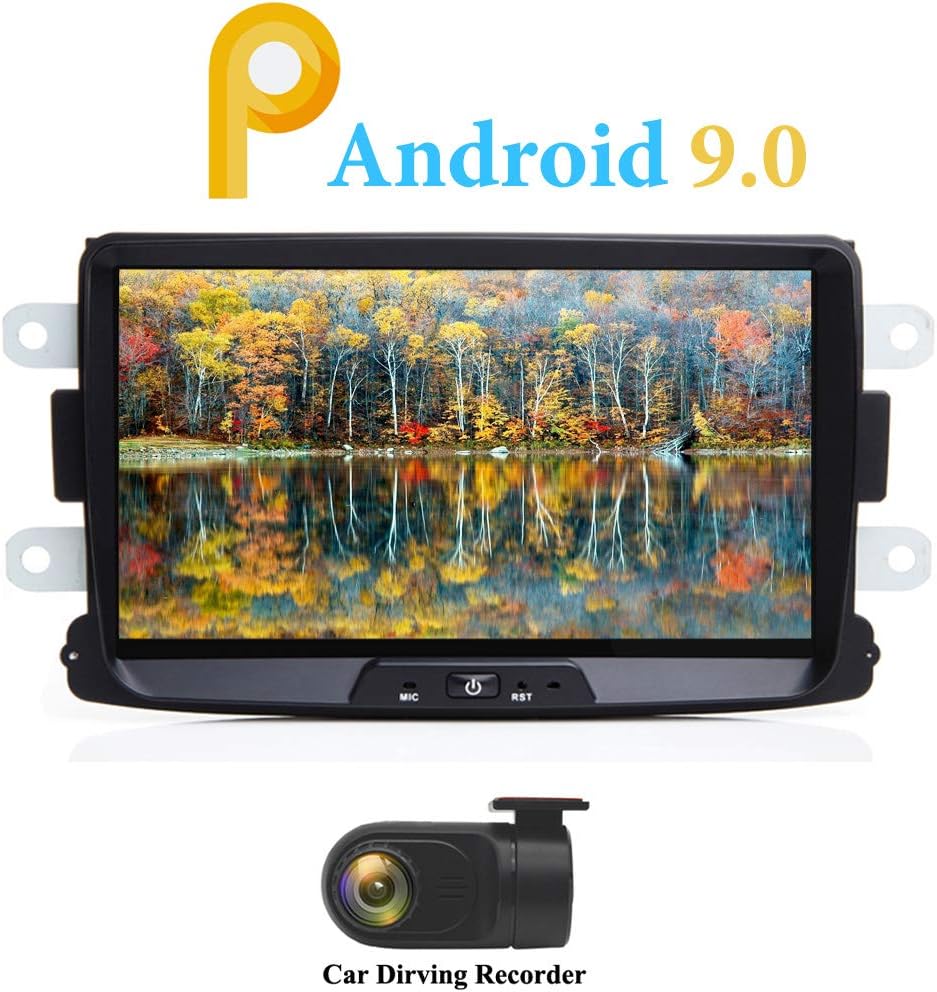 XISEDO Android 9.0 Car Stereo 8 Inch in Dash Quad Core Autoradio Head Unit Car GPS Navigation for Dacia Sandero/Renault Duster/Logan 2 (with DVR)