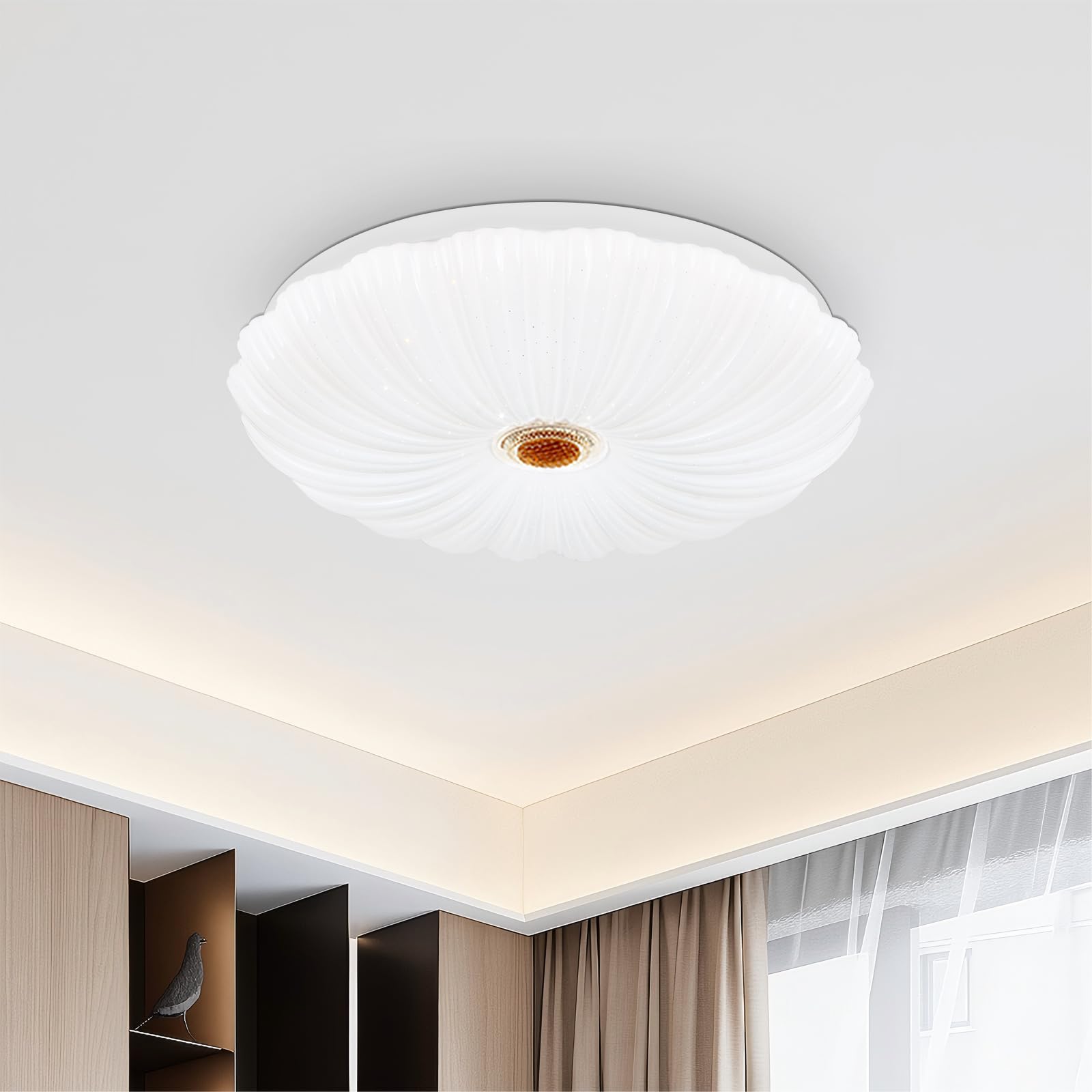 VIPMOON 22W LED Ceiling Light, 6500K Cool White Super Bright Flush Mount Light Fixture 110W Equivalent Ceiling Lamp for Bathroom, Porch, Kitchen, Utility Room, Hallway, Children’s Room, Study Room