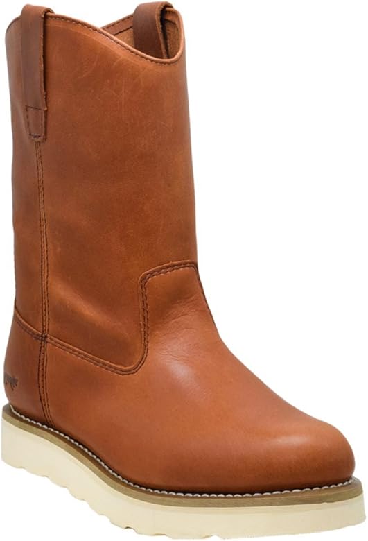 wedge pull on boots