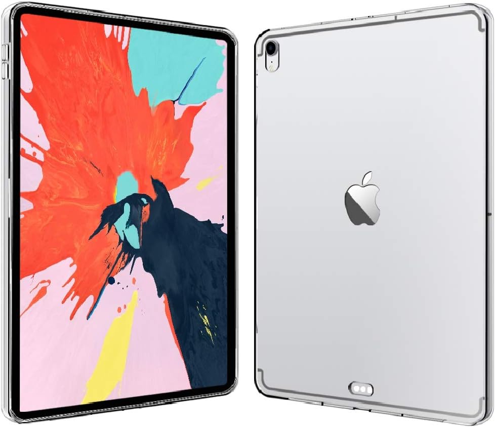 Case for New iPad Pro 11 inch Clear Soft TPU Back Cover, HBorna [Not Support Apple Pencil Charging] Transparent Silicone Case Compatible for New All-Screen iPad Pro 11'' (2018 Release) (for 11 inch)