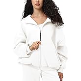 FAIABLE Womens Zip Up Hoodies with Pockets Oversized Sweatshirt Winter Long Sleeve Jackets Fleece Fall Outfits 2025