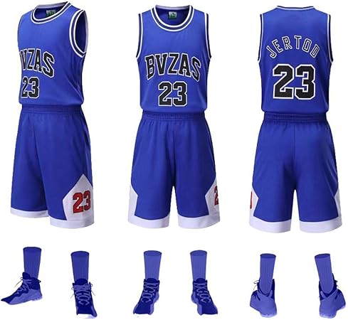 LAFE NBA Baloncesto Uniformes Juego de Traje de Baloncesto Warrior para niño de la NBA Bull 23rd Juego de Traje de Baloncesto para niños Sudadera Transpirable: Amazon.es: Hogar