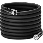 Amazon Basics Garden Water Hose, Lightweight Hybrid Polymer, Leak-Proof Aluminum Couplings, High Pressure, 25ft