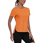 MoFiz Women's Short Sleeve Shirts UPF 50+ Sun Shirt Crew Neck UV Hiking Athletic Workout Moisture Wicking Quick Dry T-Shirts