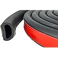 ESI D Shaped EPDM Foam Rubber Multi-Use Seal (.687 inch Height; .875 inch Width; 25FT Length) with 3M 4011, Weather Stripping for Doors, Windows, Cars, Trucks, RVs, Boats